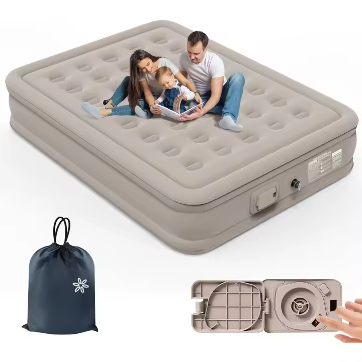 Cama de Aire para 2 Personas Colchón de Aire Autoinflable con Bomba Portátil y Antidesgaste y Antiruido Tejido de Primera Calidad Colchón Inflable para Camping o Uso Doméstico - 1