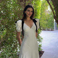 BUNO-Vestido largo con lazo para mujer, prenda de cintura alta, manga corta, elegante, ajustado, para fiesta - details 8