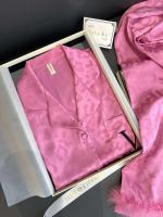 Conjunto de pijama de mujer de manga larga, pijama, 2 piezas, satén home TRE, lujosa camisa y pantalón con estampado de leopardo, novedad para el verano - details 8