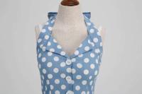 2025 nuevo Hepburn verano Vintage lunares mujeres Halter elegante fiesta 50s 60s Rockabilly Pin Up túnica Swing vestido de cola - details 41