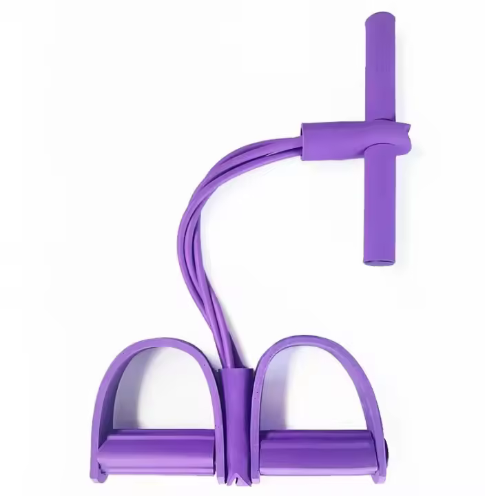 Tensor de cuatro tubos multifuncional para el hogar Fitness Yoga Fortalecimiento abdominal Banda elástica Cuerda de tensión Asistencia para sentarse - 1