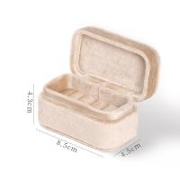 Caja de almacenamiento de anillo, portátil y pequeña, paño de pelusa - details 3
