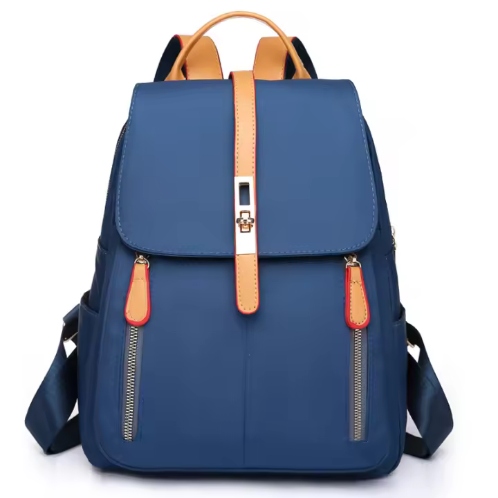Mochila Oxford Negra impermeable para Mujer, Bolso Escolar antirobo de gran capacidad, Bolso de viaje, Bolso de hombre - 1