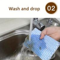 Toallitas de limpieza desechables para cocina y baño, paño de limpieza práctico y efectivo para platos y superficies, 50 unidades por rollo - details 3