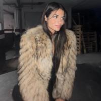Chaqueta cálida de piel sintética para mujer, abrigo elegante de manga larga con solapa, color marrón, grueso, a la moda, novedad de invierno, 2024 - details 10