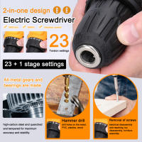 Geevorks-destornillador inalámbrico sin escobillas, Kit de herramientas de reparación multifuncional, 16,8 V - details 4