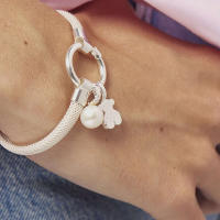 Pulsera de Oso de Plata Esterlina S925 Diseño Exquisito de Trenza de Moda Europea y Americana - details 6