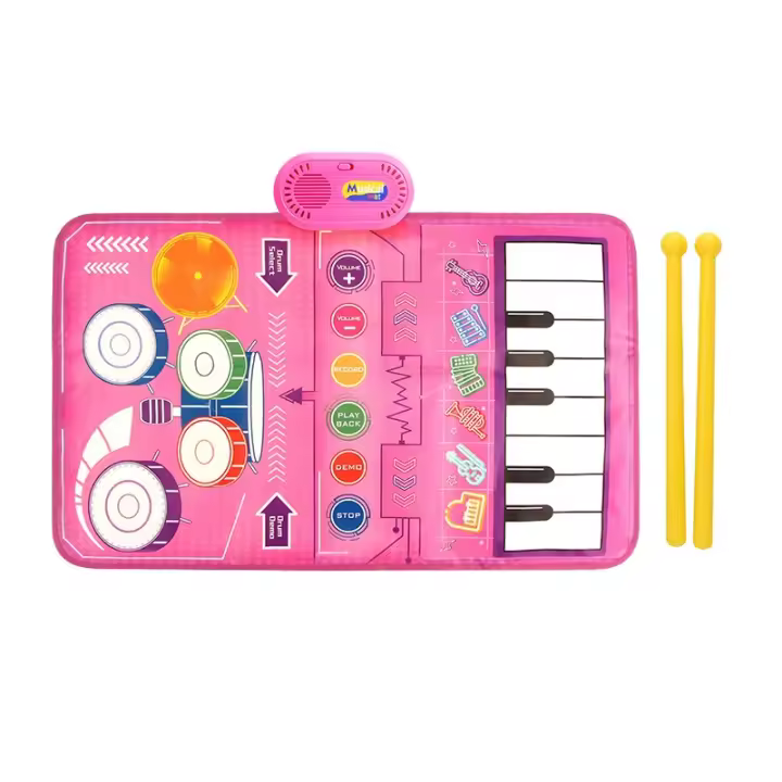 Bebé 2 en 1 Manta de Música Juguetes de Tambor para Niños Pequeños - 1