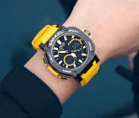 Reloj de Pulsera Deportivo de Lujo SMAEL Original para Hombres con Movimiento de Cuarzo Digital+Pulsera de Hierro Forma Redonda Estilo de Moda - details 16