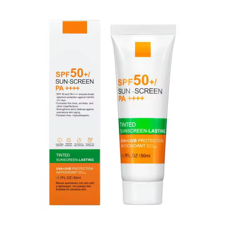 Hidratante y Corporal, Protector Solar Mineral Color, Bloqueador Solar, Cuerpo y Rostro Spf 50, Óxido, Dióxido de Titanio, Ácido Hialurónico, Vitamina E - 1