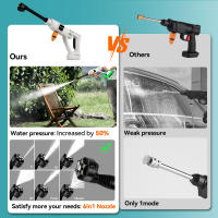 YOFIDRA Pistola de Agua a Presión de 100 Bar y 5 M para Autos, Inalámbrica, Juego de Herramientas de Limpieza con Agua para el Hogar, Compatible con Batería Makita - details 6