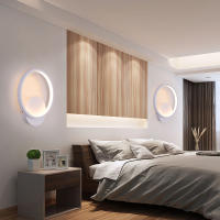 Lámpara de Pared LED Goeco Aplique Pared Interior 12W Luz de Pared Redonda Iluminación de Pared Blanco Cálido 300 Material Metálico con Vidrio Ornamento Lente LED - details 8