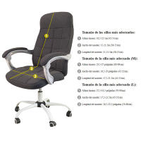 Funda Jacquard Para Silla De Oficina Disponible En 3 Tamaños, Tela De PROTECCIÓN, ANTI-MANCHA - details 1