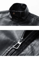 Abrigo a prueba de viento con solapa Retro a la moda para hombre, nueva chaqueta de cuero sólido holgada sencilla, Tops informales cómodos y versátiles para otoño e invierno - details 7