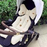 Cojín Universal suave y cómodo para asiento de cochecito, bonito cojín para cochecito de bebé, agradable a la piel, forro de asiento con bordado de oso infantil, almohadilla para niño pequeño - details 9