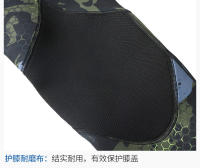 Traje de neopreno para hombre de 3MM con capucha súper elástico, traje de buceo de caza de camuflaje de 2 piezas para snorkeg de apnea de agua fría - details 13