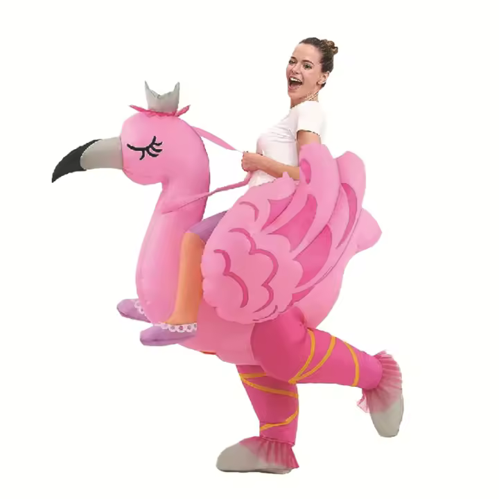 Disfraz inflable de flamenco para ciclismo - 1
