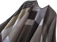 Chal Retro para mujer, capa de Poncho abierta frontal, Cárdigan para otoño e invierno, manta cálida y versátil, capa gruesa de punto de doble cara - details 6