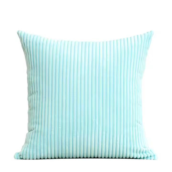 Funda de almohada de sofá de pana a rayas nórdicas, 20x20 ", decoración del hogar - 1