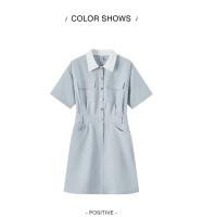 Vestido Semir para Mujer Cuello Abajo Estilizado y Dulce Cintura Ajustada Nueva Moda de Verano 2024 - details 9