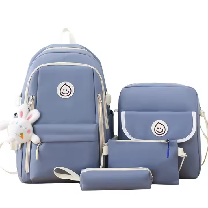Bolsa escolar para estudiantes, 4 piezas, bolsa de almuerzo, juego de artículos escolares esenciales - 1