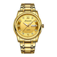 Hombre doble calendario reloj de cuarzo impermeable luminoso negocio - details 9