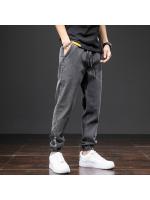 Pantalones Cargo Harem Para Hombre Negro Azul Estilo Callejero Primavera Verano Denim Midweight Cierre Con Cordón Talla Grande Hasta 8XL - details 17
