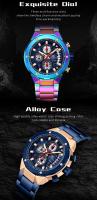 Reloj de cuarzo elegante de negocios de lujo para hombre, reloj de pulsera con banda de acero luminosa resistente al agua, gran regalo para novio/esposo - details 3