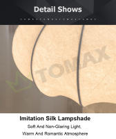 Tomaxin Lámpara colgante de seda LED 60CM Estilo wabi-sabi para dormitorio B&B restaurante sala de estar hotel Metal 220V Interruptor otros - details 16