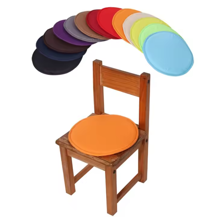 Cojín redondo de esponja suave para silla, cojín lavable de Color sólido para silla, taburete Circular de 30CM, cojín para oficina - 1