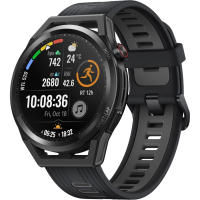 Caliente Huawei Watch GT Runner 4GB RUN-B19 Correa de silicona suave de fibra de polímero duradera GNSS de cinco sistemas de doble banda - Negro - details 0