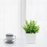 Planta artificial en maceta pequeña bonsai de interior falso para decoración de la oficina apariencia realista material duradero no requiere mantenimiento para el ambiente de jardín doméstico - details 1