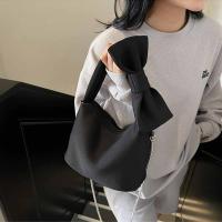 Bolso de mano versátil y creativo con lazo para mujer, bolso de mano de Color rosa de estilo coreano, bolso de hombro dulce de gran capacidad rojo para uso diario - details 16
