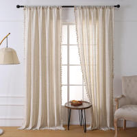 Cortinas de Salón con Efecto Lino,Cortina translúcida, Decoración del Hogar Moderna para Dormitorio,Comedor y estudio - details 1