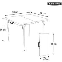 Mesa de Campamento Resistente Tamaño 93.9 x 93.9 x 73.6 cm Ligera y Duradera Soporte hasta 181 kg - details 2