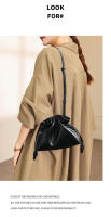 Bolso bandolera tipo cubo de cuero genuino de alta calidad con cordón ajustable y suave, hecho de cuero vacuno arrugado de nuevo estilo. - details 10