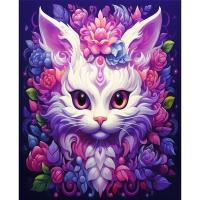 RUOPOTY-pintura por números Diy, pintura acrílica de animales y gatos por números sobre lienzo, decoración del hogar pintada a mano - details 0