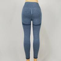 Pantalones delgados de yoga para mujer deportivos sin costuras de cintura alta elásticos y sólidos para gimnasio y correr secado rápido tipo de pantalones de entrenamiento material de exterior y de forro de nylon - details 28