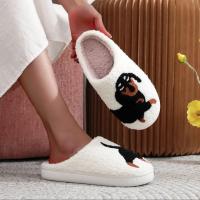 Zapatillas De Casa Para Mujer Con Patrón De Perro Dachshund Bordado Suaves Y Cálidas Antideslizantes Hechas De Algodón Y Poliéster Con Suela Gruesa Para Uso Interior Regalo Para Mamá De Mascota - details 1