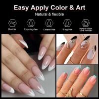 100 UDS punta de gel suave prensada en cuadrado de almendra herramienta de extensión artificial completa uñas postizas accesorios DIY - details 1