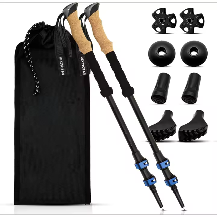 Palos de Senderismo Ligeros de Aluminio Extensibles con Altura Ajustable - 1