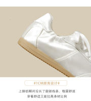 Zapatos de entrenamiento alemanes de satén estilo ballet, nuevos zapatos casuales versátiles de moda de diseñador de nicho. - details 5