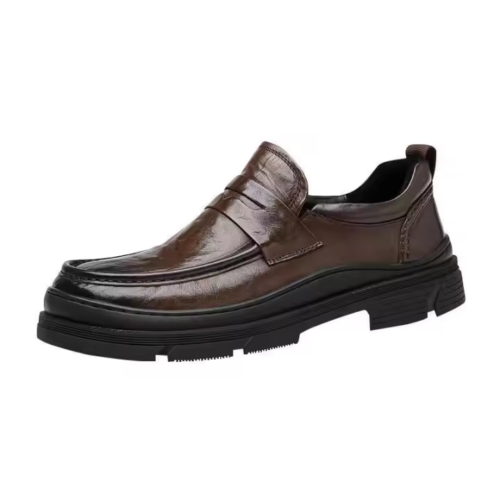 Nueva tendencia de cuero, zapatos casuales de negocios versátiles, zapatos individuales con plataforma - 1