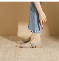 Zapatos planos de tacón bajo con punta de diamantes de imitación, zapatos de mujer - details 14