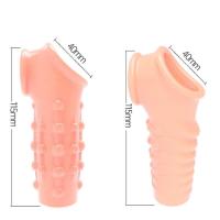 Empaque privado Anillo vibrador estimulador del punto G sexy Granulado para agrandamiento de la manga Juguetes para retrasar la eyaculación del clítoris para hombres Sex Shop - details 2