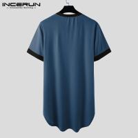 2024 batas de dormir para hombres, camisón de manga corta con cuello en V, ropa de casa acogedora de retazos, albornoces holgados a la moda para hombres, bata - details 17