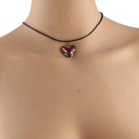 Collar de cristal de corazón Punk, colgante de corazón rojo Vintage gótico, cadena de cuerda, joyería Y2K, collares de corazón, gargantilla, accesorios de joyería - details 9