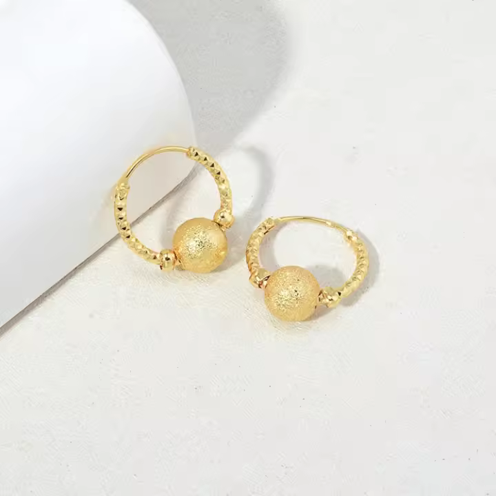 Pendientes pequeños de Metal esmerilado con forma de estrella para mujer, aretes pequeños, Estilo Vintage coreano, premium - 1