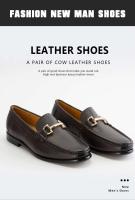 Nuevos negocios planos para personas perezosas, hombres casuales con hebilla de metal, zapatos de fiesta de otoño para hombres - details 6