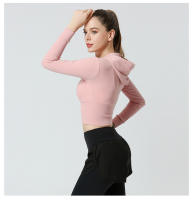 Chaquetas deportivas para mujer Tops con capucha de yoga con cremallera - details 10